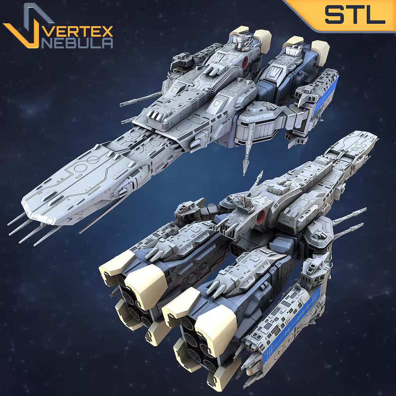VDN-1 Carrier Mode Unpainted Resin Print from Vertex Nebula