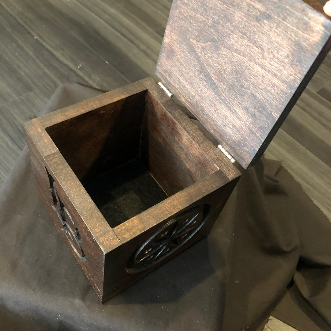 Customized 6” Wood Keepsake Box Carved With Your Graphics