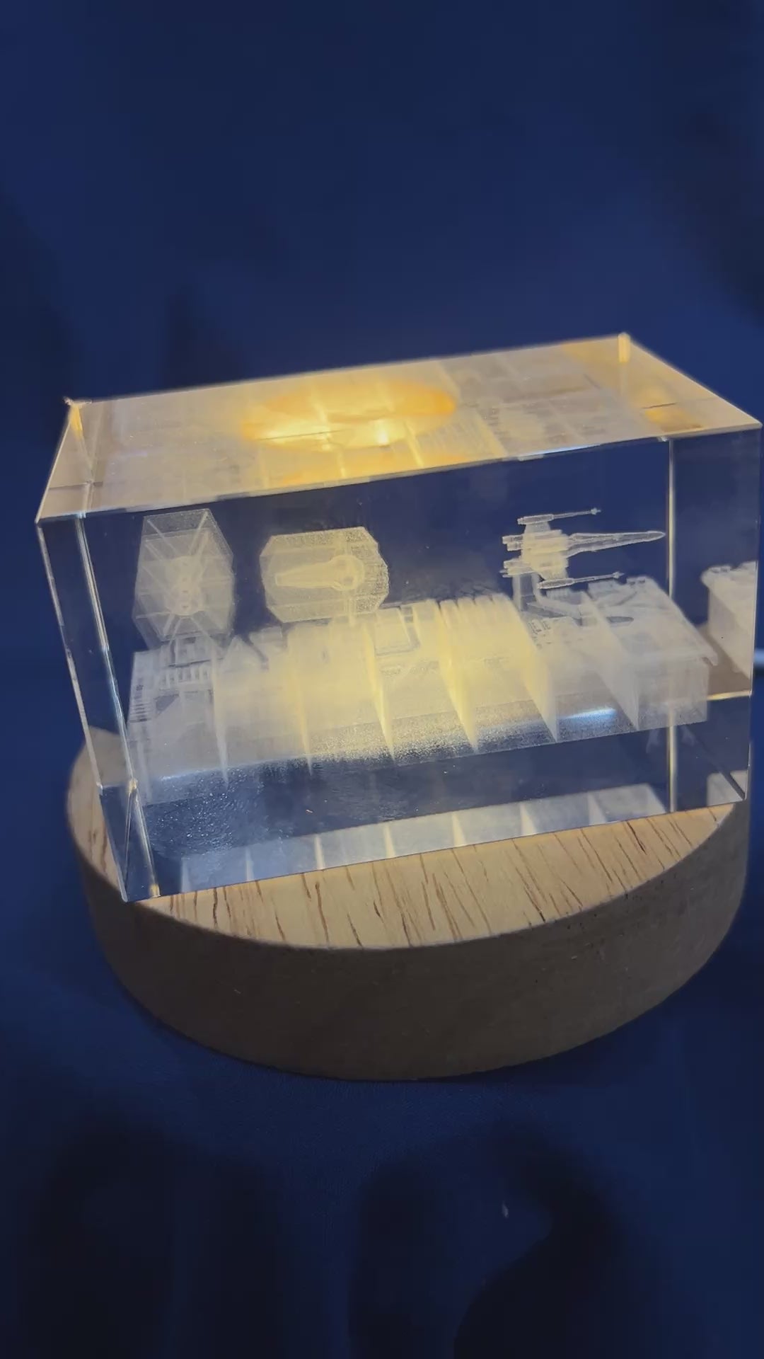 Vaisseau spatial Cryo lumineux Course de la tranchée de l'Étoile de la Mort Star Wars