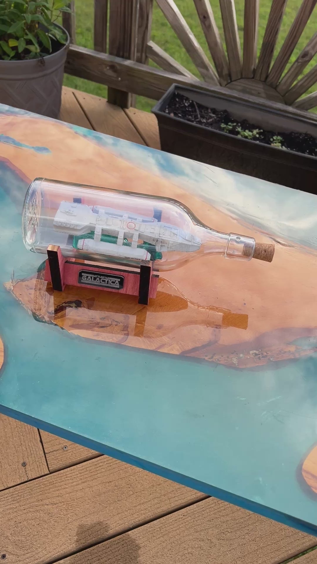 Battlestar Galactica 1978 Starship in a Bottle