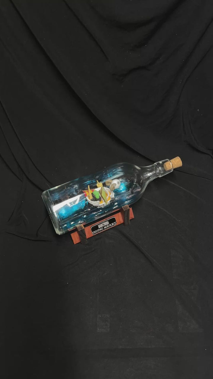One Piece Going Merry Starship in a Bottle