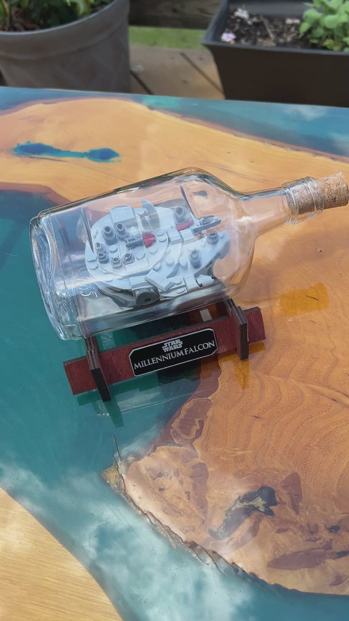 Lego Star Wars Millennium Falcon Starship in a Bottle