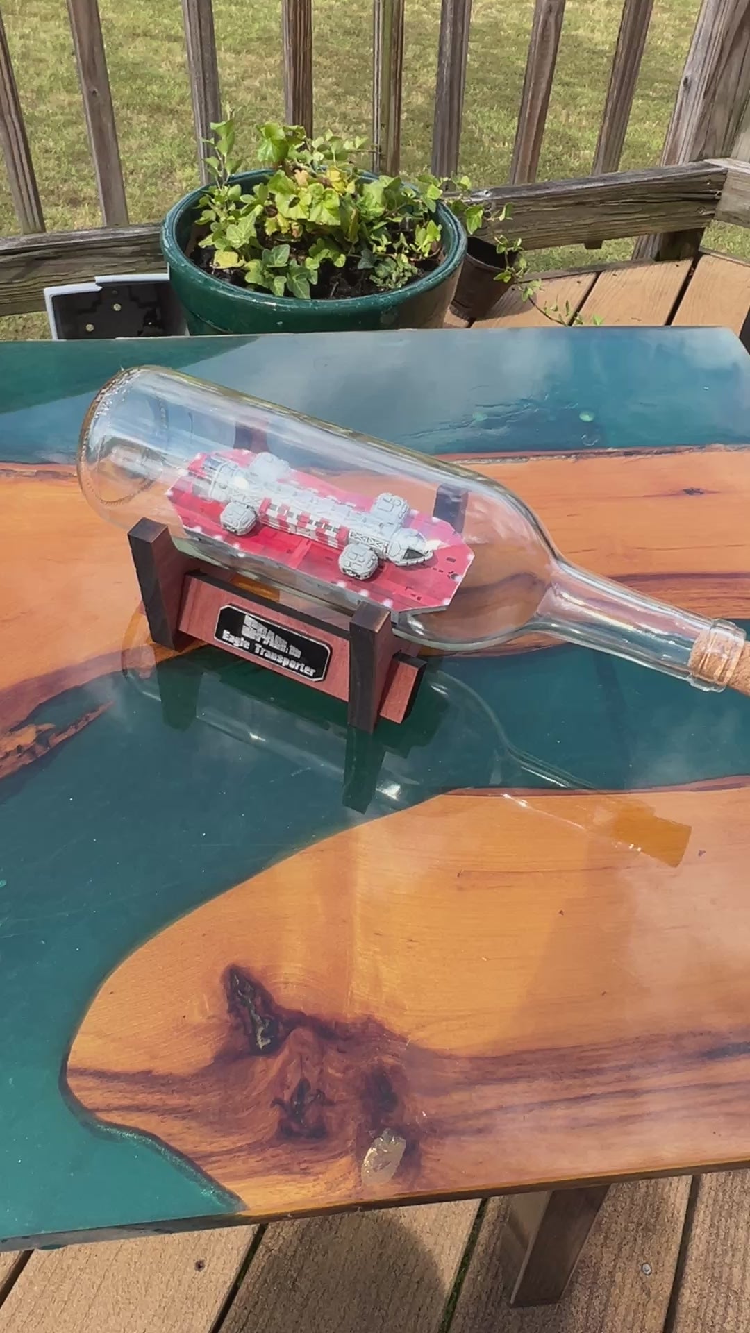 Space 1999 Eagle Transporter In a Bottle