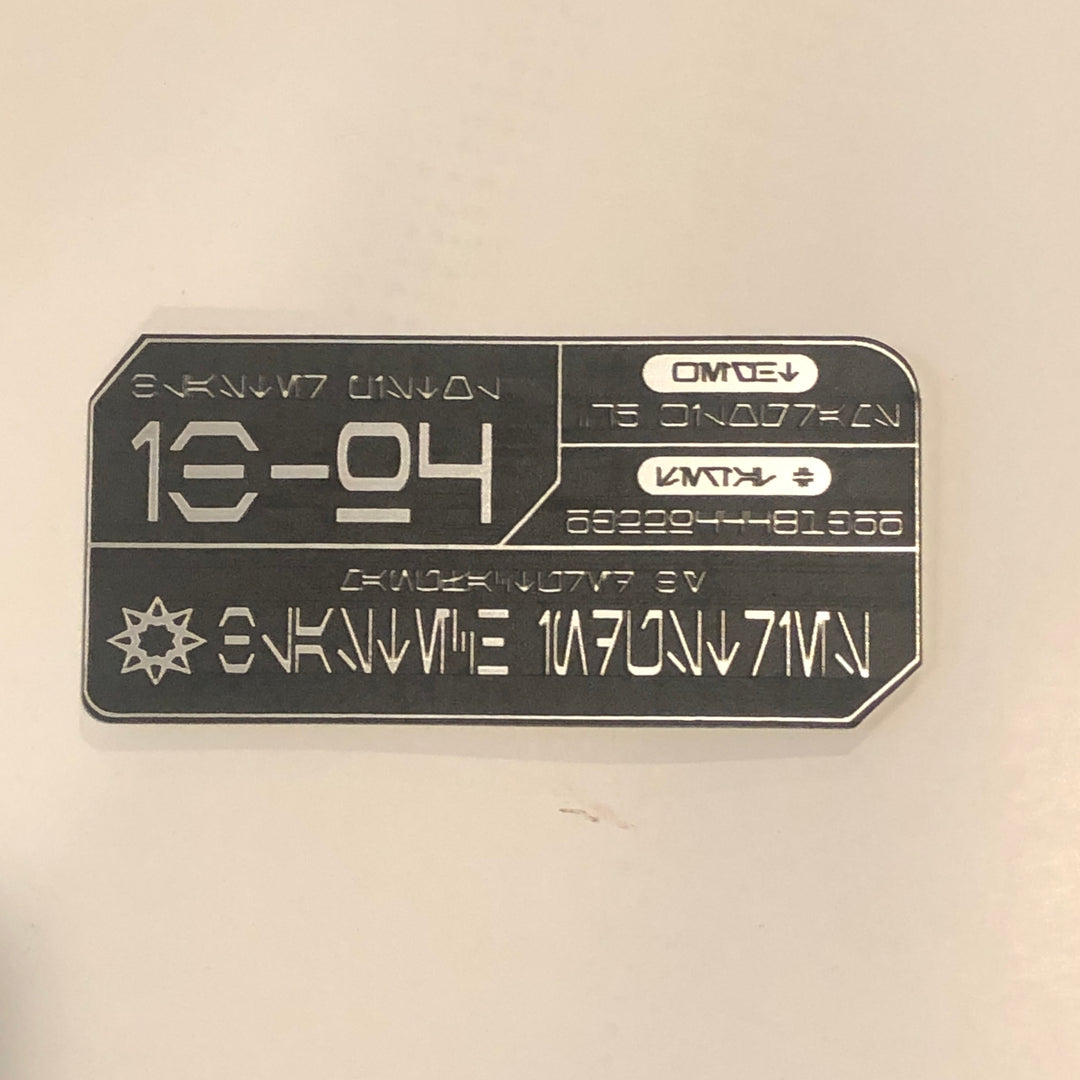 Plaque de Blaster Star Wars IB-94 en Aurebesh