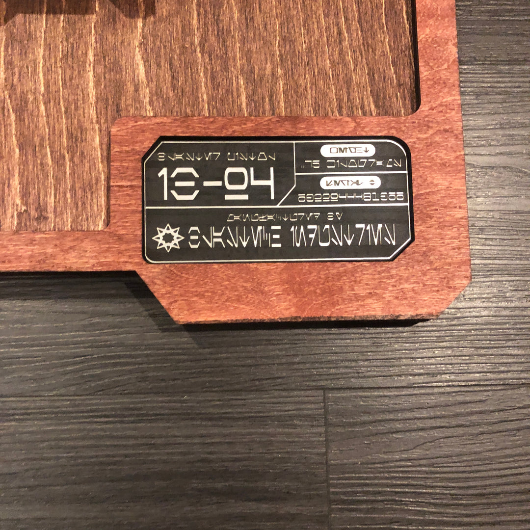 Plaque de Blaster Star Wars IB-94 en Aurebesh