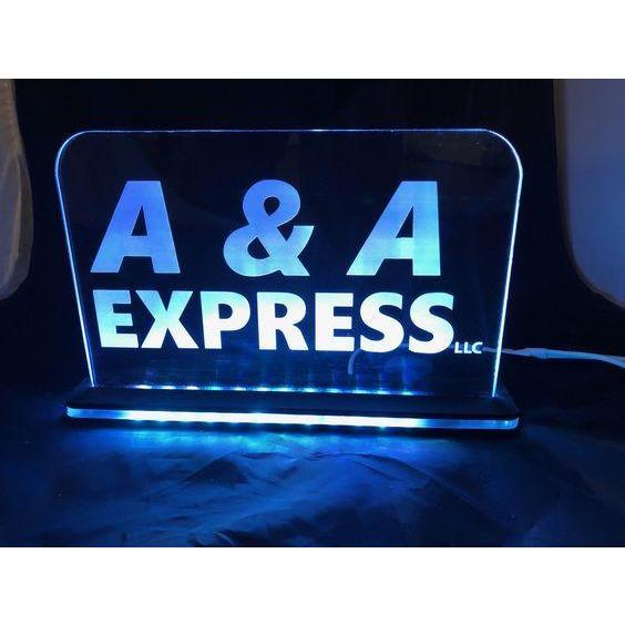 Battery Operated Custom Edge Lit Acrylic Signs - CCHobby