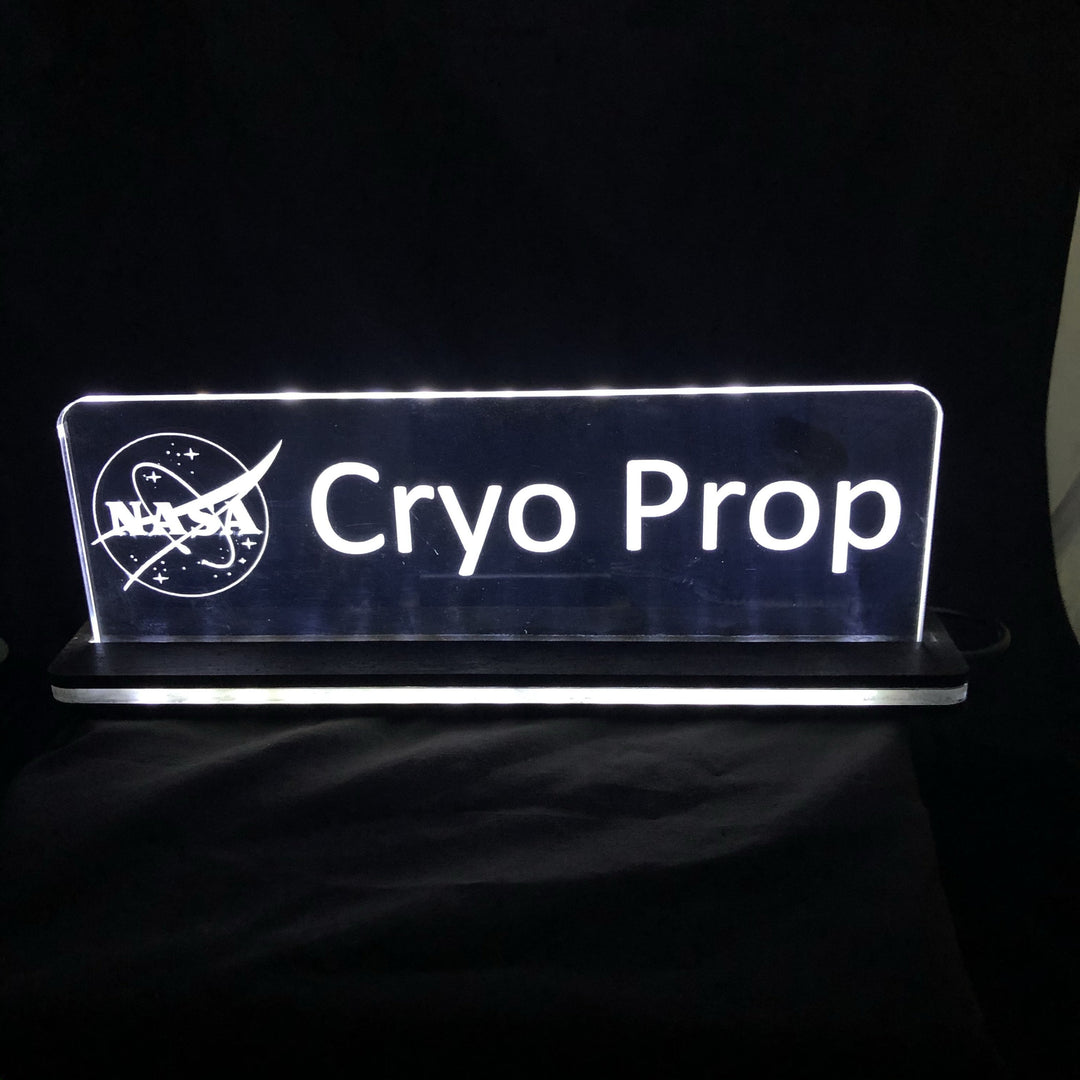 Battery Powered Custom Edge Lit Acrylic Signs- Battery on the Back - CCHobby