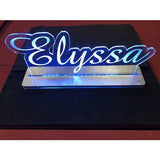 Custom Cut Name Sign Edge Lit LED Acrylic Sign - CCHobby