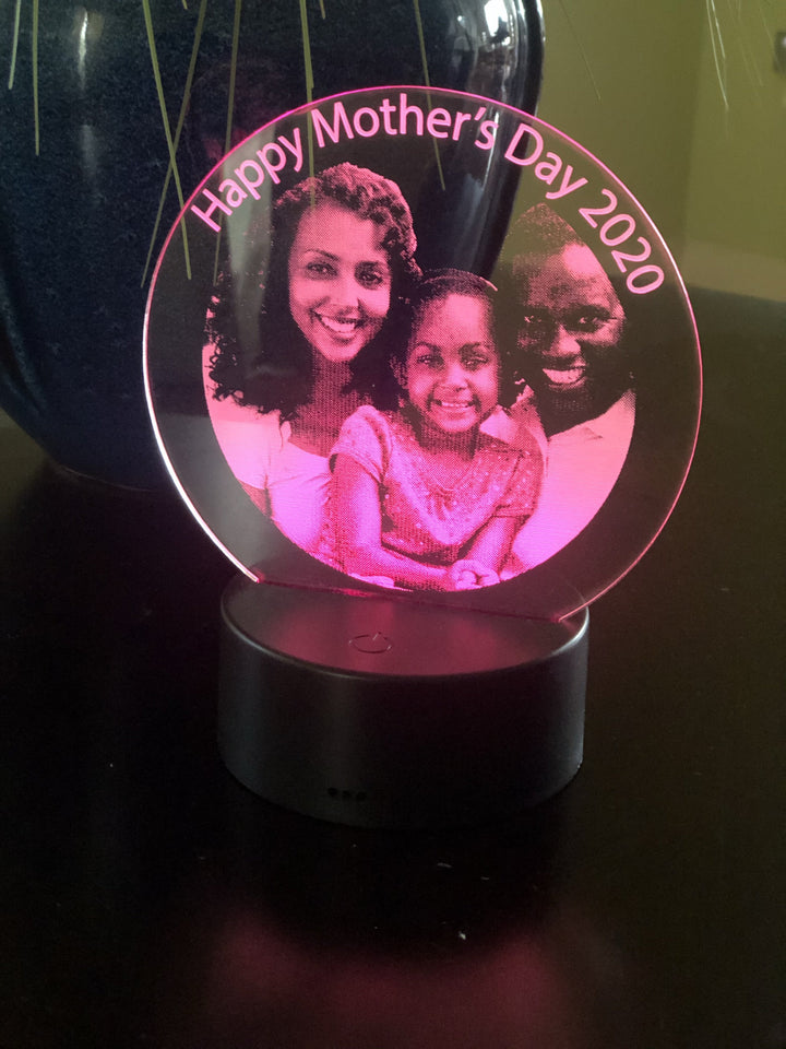 Custom Mother's Day Photo Lighted Acrylic Sign - CCHobby