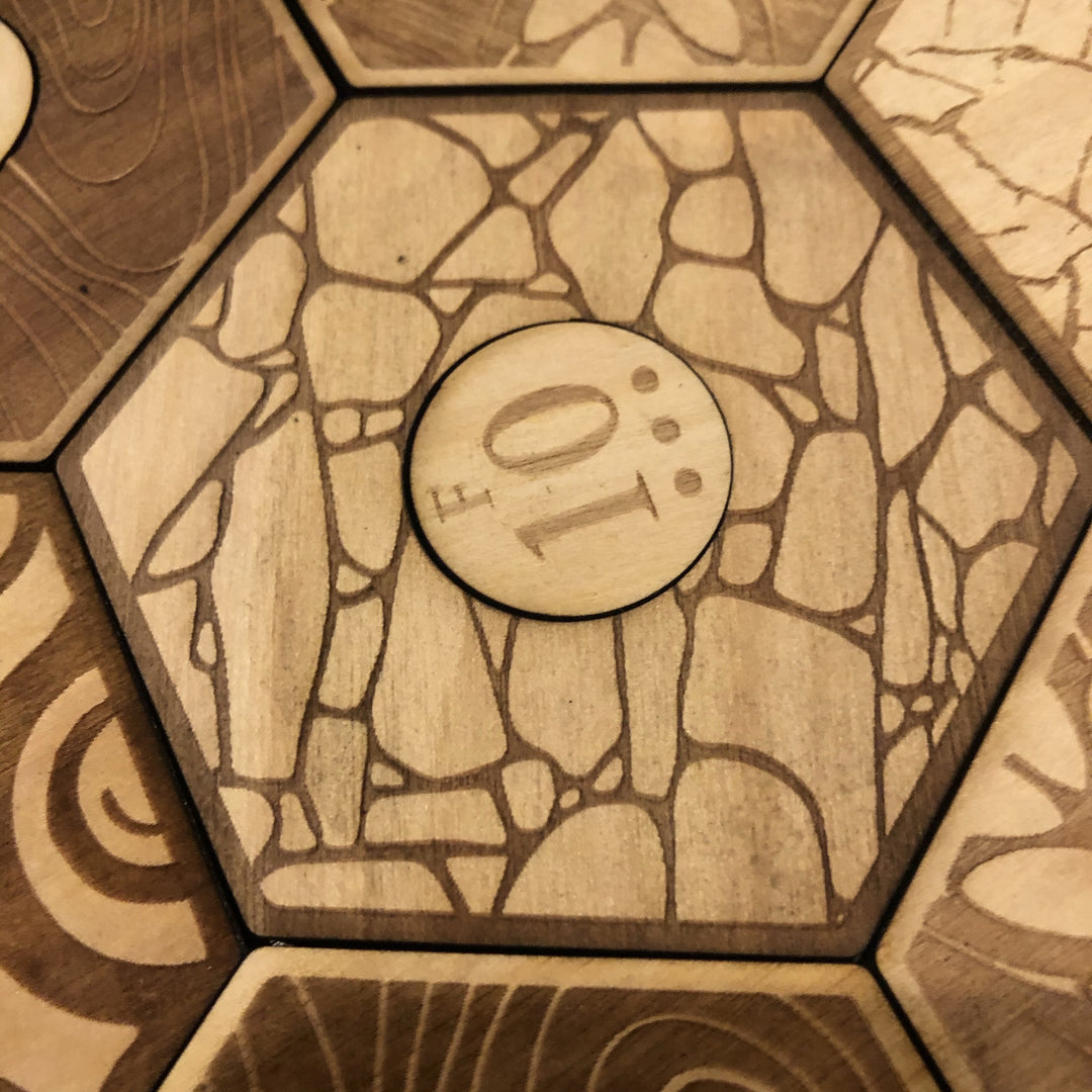 Custom Settlers of Catan Board Set with Laser Etched Terrain, Border and Number Pieces - CCHobby