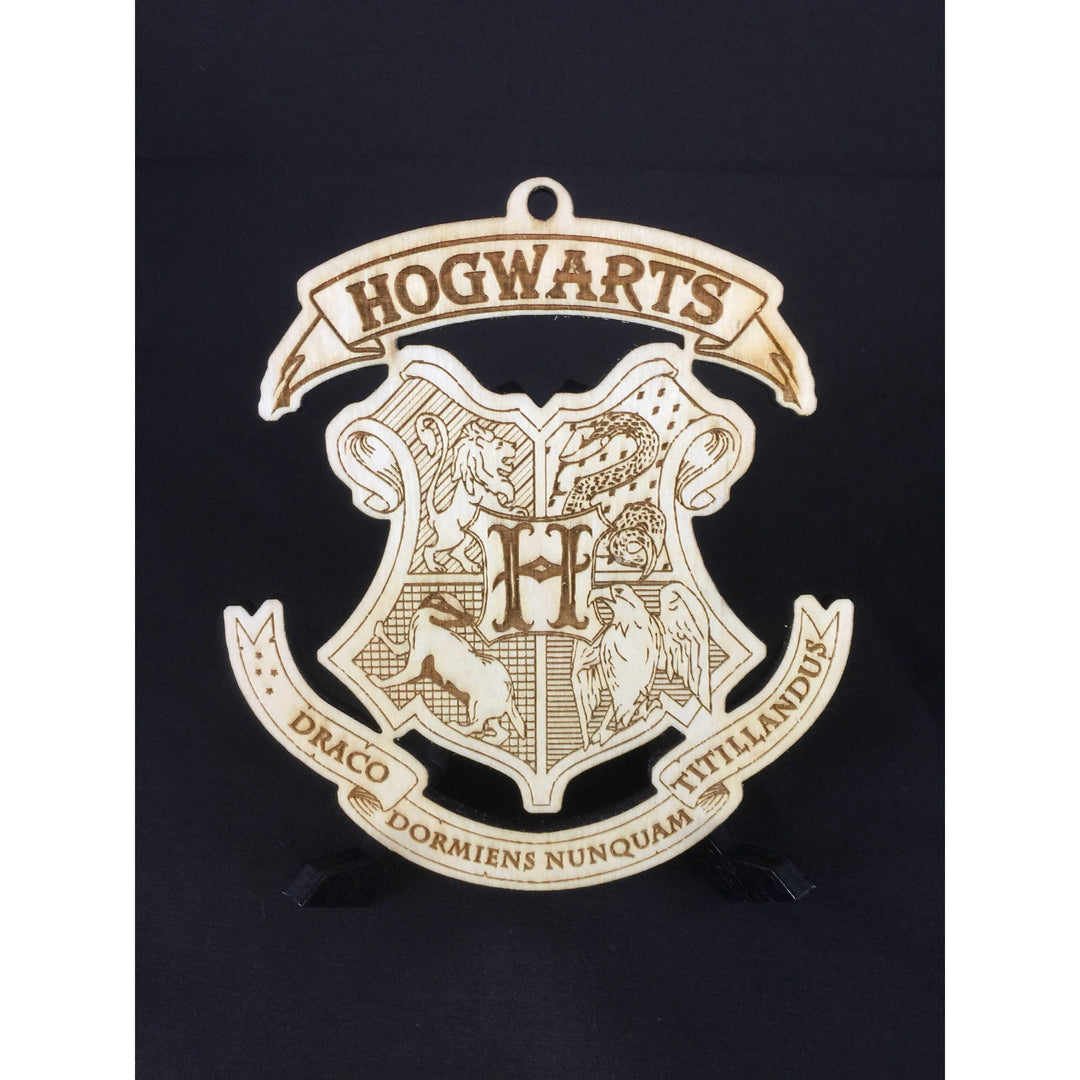 Harry Potter Hogwarts Wood Laser Cut Christmas Ornaments Set of Five - CCHobby