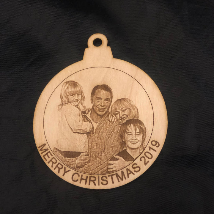 Customized Wood Christmas Ornament with Your Photo