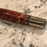 Majestic Fountain Pen with Red Stabilized Box Elder Burl