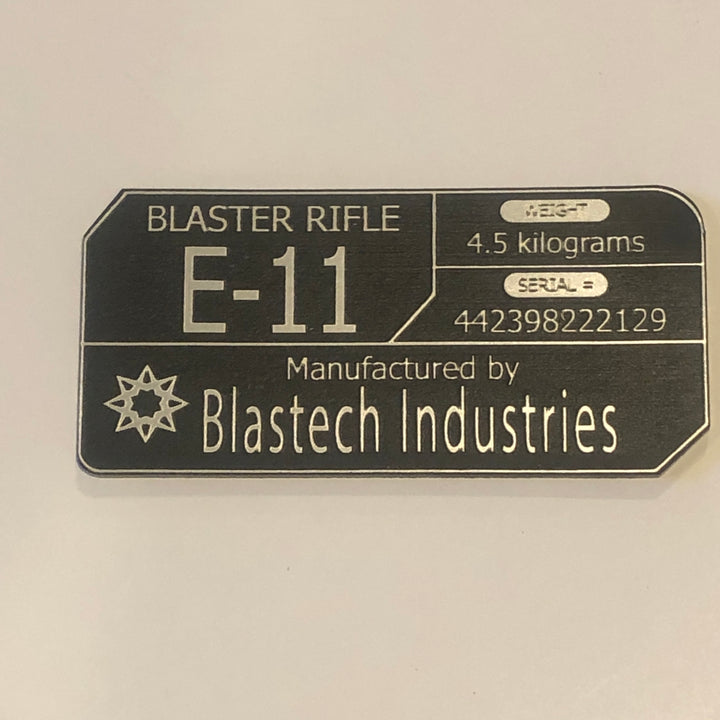 E-11 Star Wars Blaster Plaque