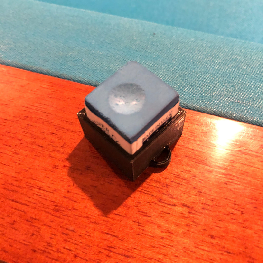 Wood and Resin Pool Chalk Holder Wood and Orange Fire Epoxy