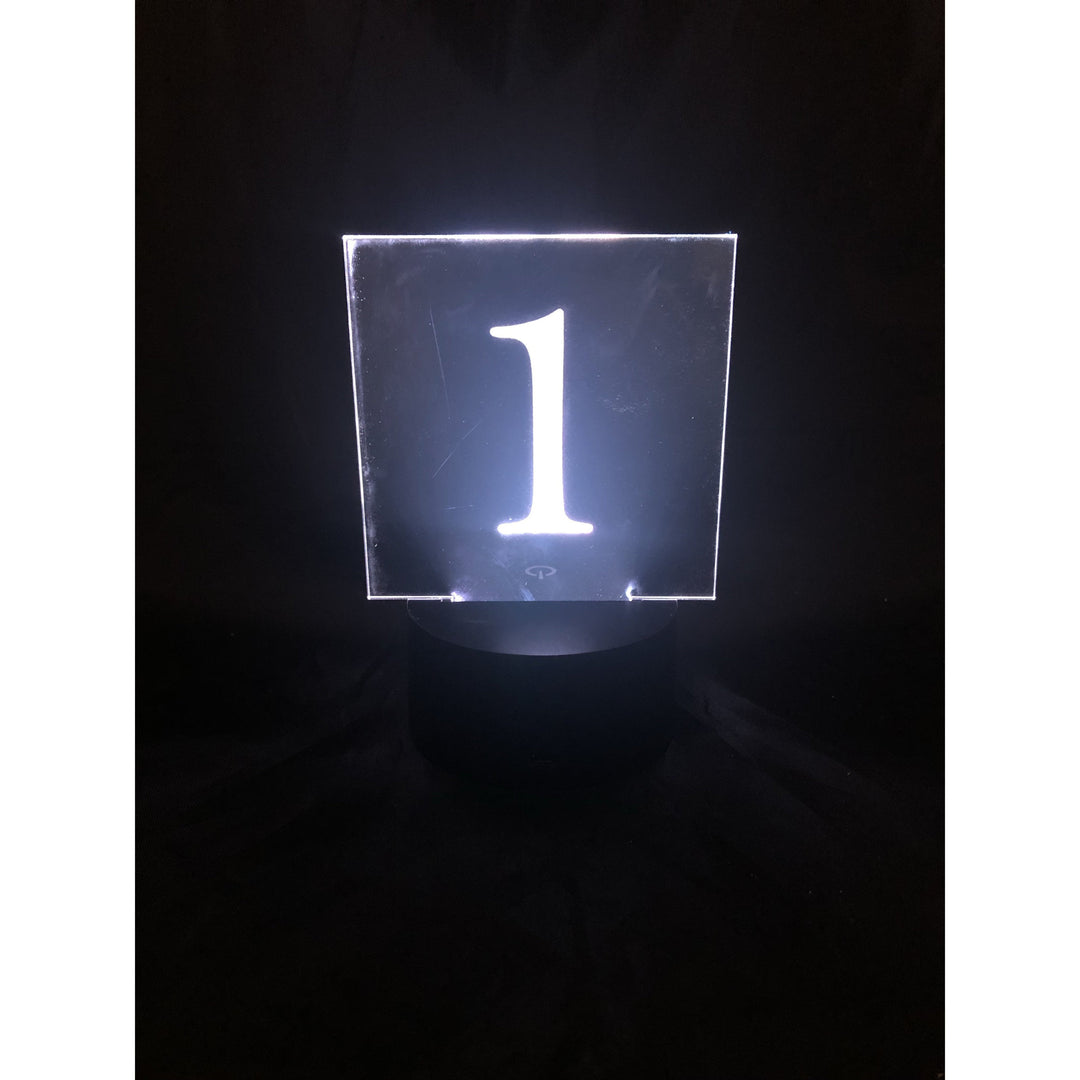 Lighted Table Number Sign Acrylic - CCHobby