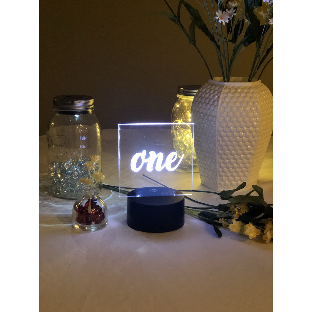 Lighted Table Number Sign Acrylic - CCHobby