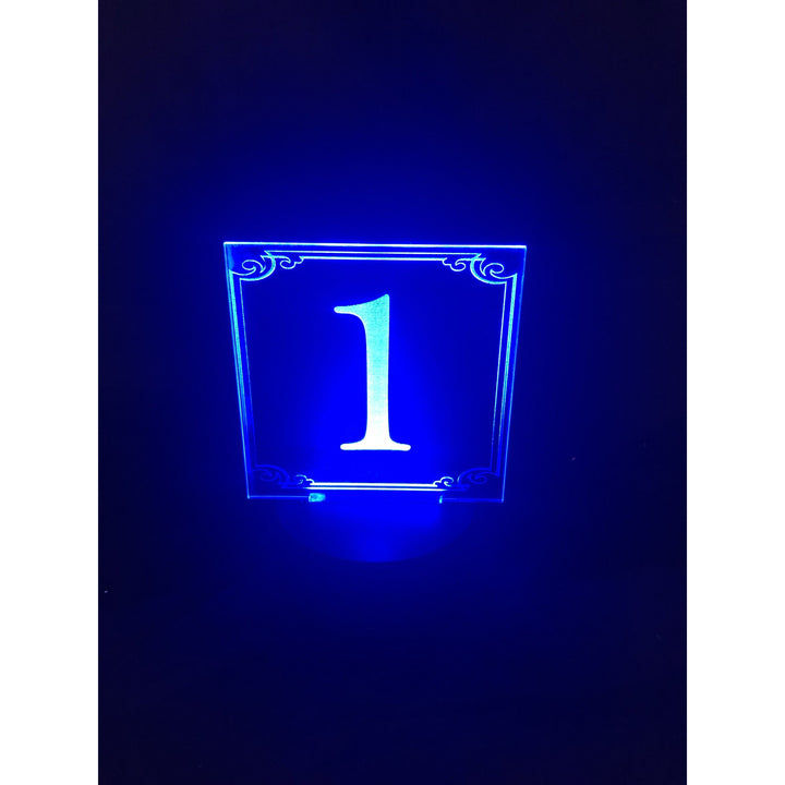 Lighted Table Number Sign Acrylic - CCHobby