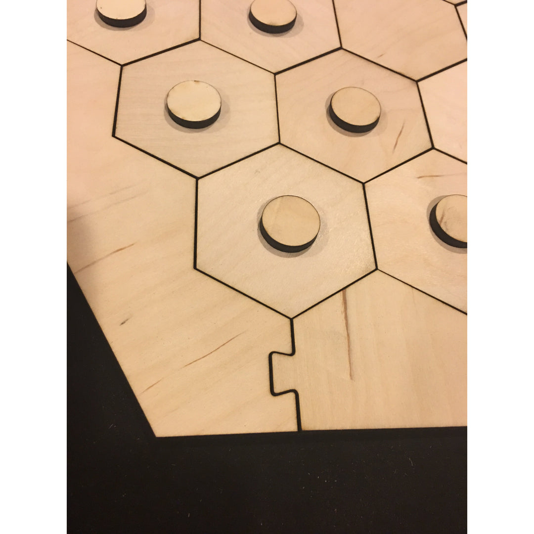 Settlers of Catan Blank Wood Game Board Set with Blank Number Tokens and Border Pieces - CCHobby